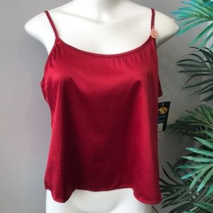 New NWT RED SATIN CAMISOLE